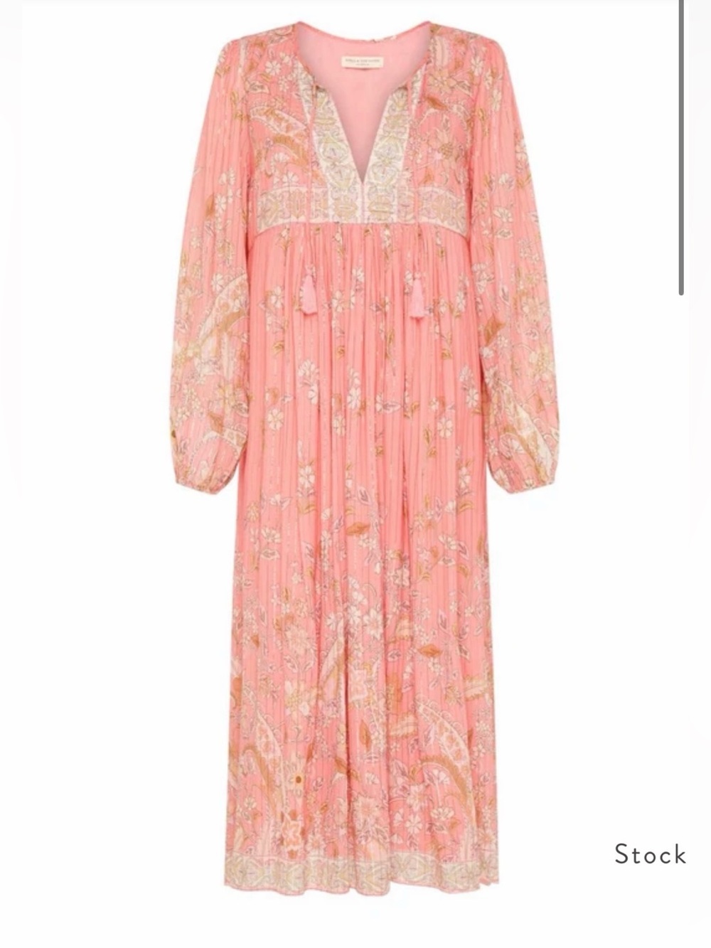 Spell and the Gypsy Size S • Hendrix Pink Long Sleeve Midi Dress.